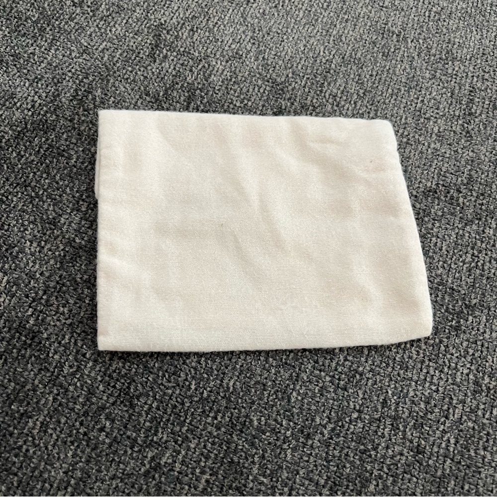 Jimmy Choo Dust Bag Off White Mini Storage Cover Fold Jewelry 6” X 5” - Picture 5 of 7